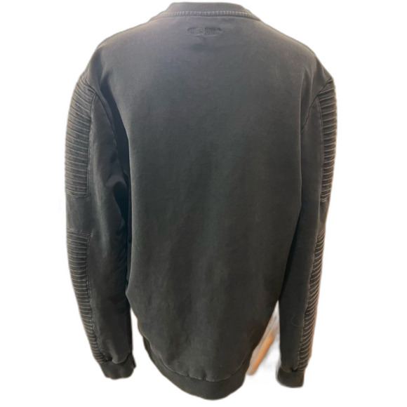 nANA Judy Biker Sleeve Sweatshirt Black Cotton Blend Men’s M Moto Streetwear - Picture 3 of 9